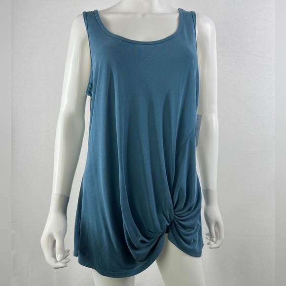 a.n.a Tops - A.N.A•Teal Blue/Green•TankTop•KnotTie in front• Size Lg• Pre-loved• EUC